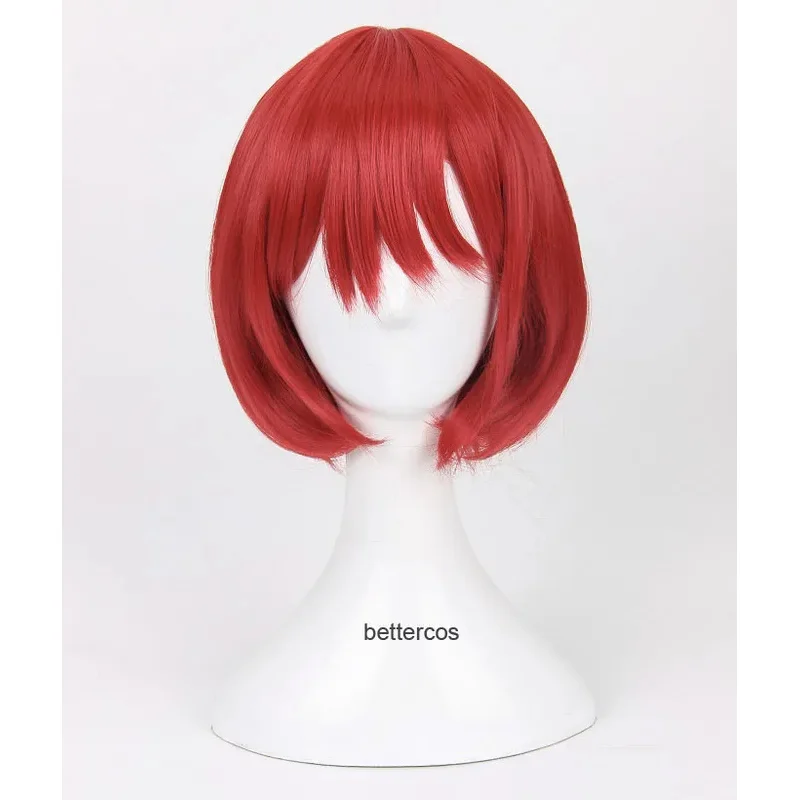 Akagami no Shirayukihime Shirayuki Cosplay Wig Short Red Heat Resistant Synthetic Hair Wig Wig Cap