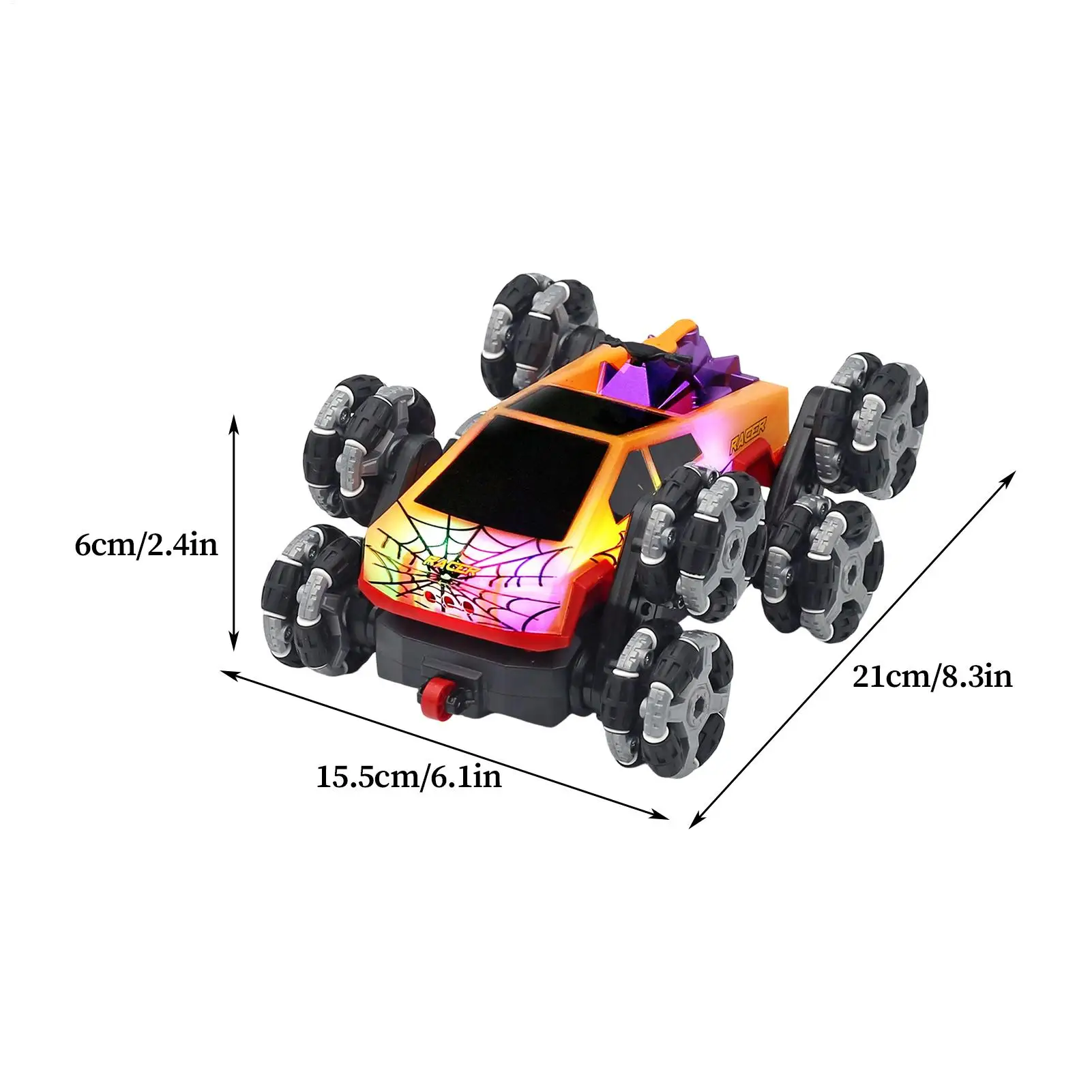 รถบังคับวิทยุหมุนได้ 360 องศา 8 ล้อ ของเล่นแปลงร่าง รถบรรทุกชาร์จไฟได้ สำหรับเด็กชาย เด็กหญิง ใช้ได้ทั้งในบ้าน โรงเรียน สนามหลังบ้าน และกลางแจ้ง