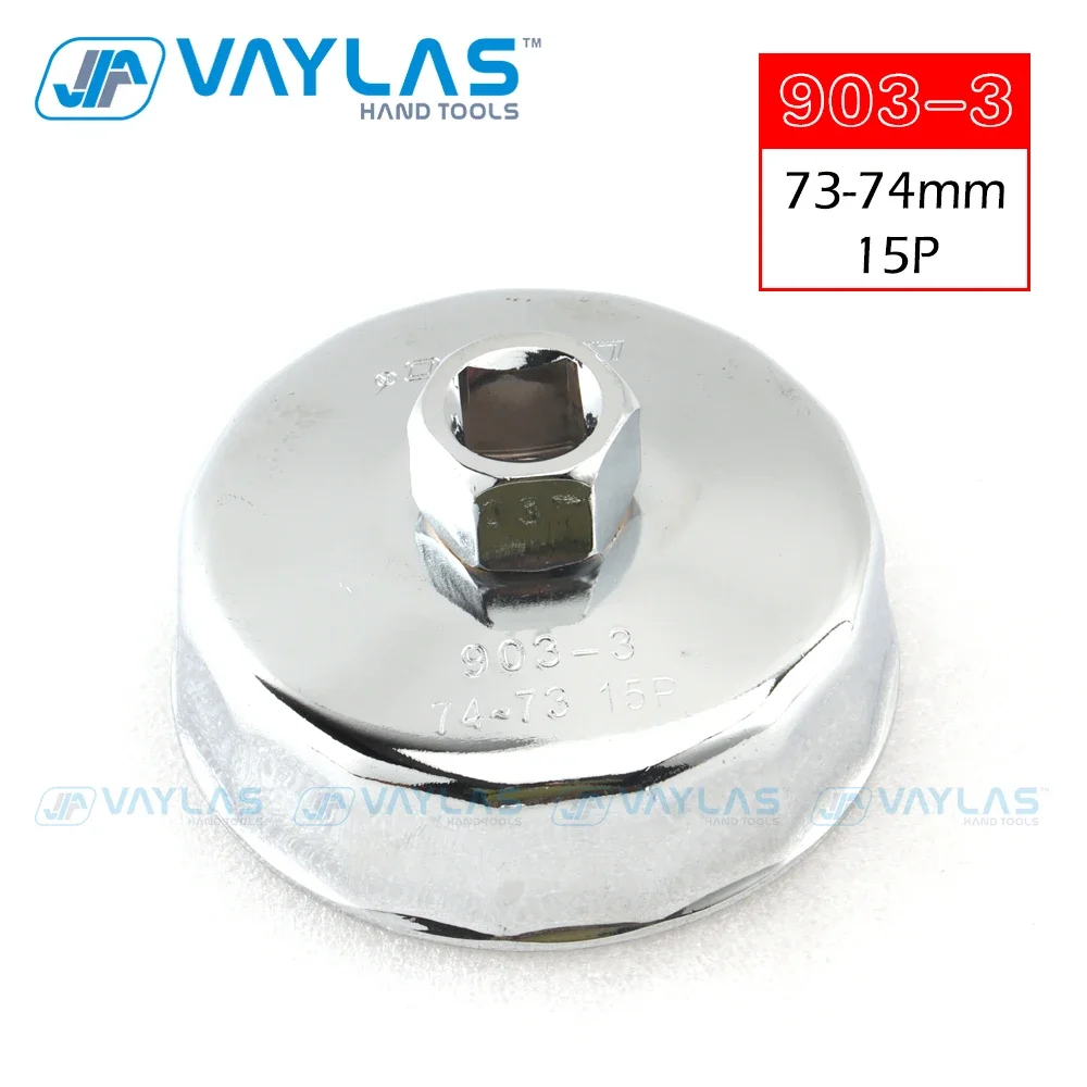 

1/2 "квадратный привод 73 мм-74 мм, ключ для масляного фильтра, крышка корпуса, инструмент для снятия, 15 канавок, универсальный инструмент для снятия фильтра GM Chrysler