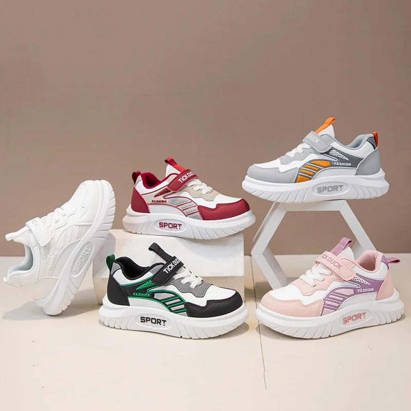 

Children's sports shoes, spring 2025 new item, girls' versatile leather casual board shoes, Korean version, boys' baby shoes