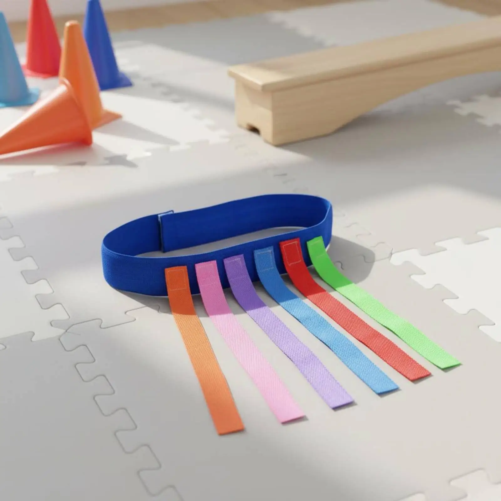 Pull the Tail Game Belt Parent-Child Children's Play Sensory Training Tails Colorful Design Adjustable Waist Belt with Ribbons