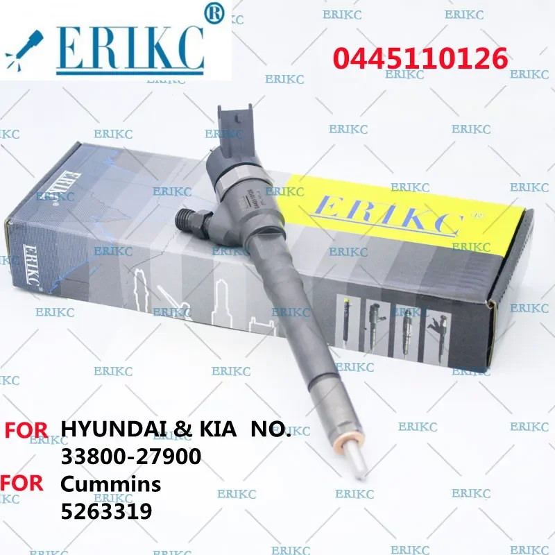 ERIKC 0445110126 Common Rail Spare Parts Injector 0 445 110 126 For HYUNDAI & KIA 33800-27900 For Cummins 5263319