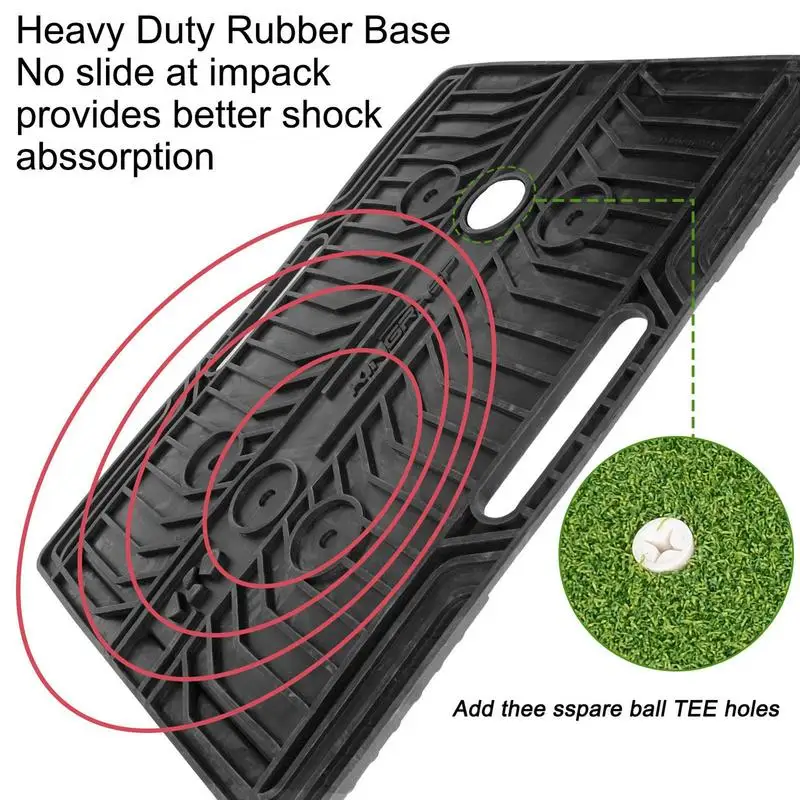 Golf Practice Mat Artificial Turf Golf Pad Golf Hitting Mat With Non-Slip Bottom Pad Heavy Duty Golf Training Aid Equipment For