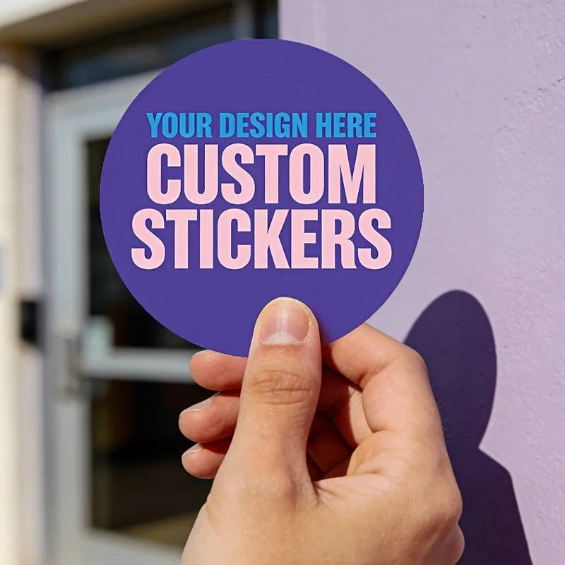 

100pcs Custom 4cm Round Adhesive Labels - Tear-Resistant for Outdoor Advertising & Event Marketing