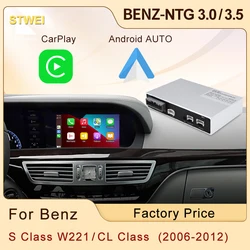 STWEI Wireless CarPlay For Mercedes Benz NTG 3.0 3.5 W221 CL-Class 2006-2012 Android Auto Mirror Front View Reverse Camera