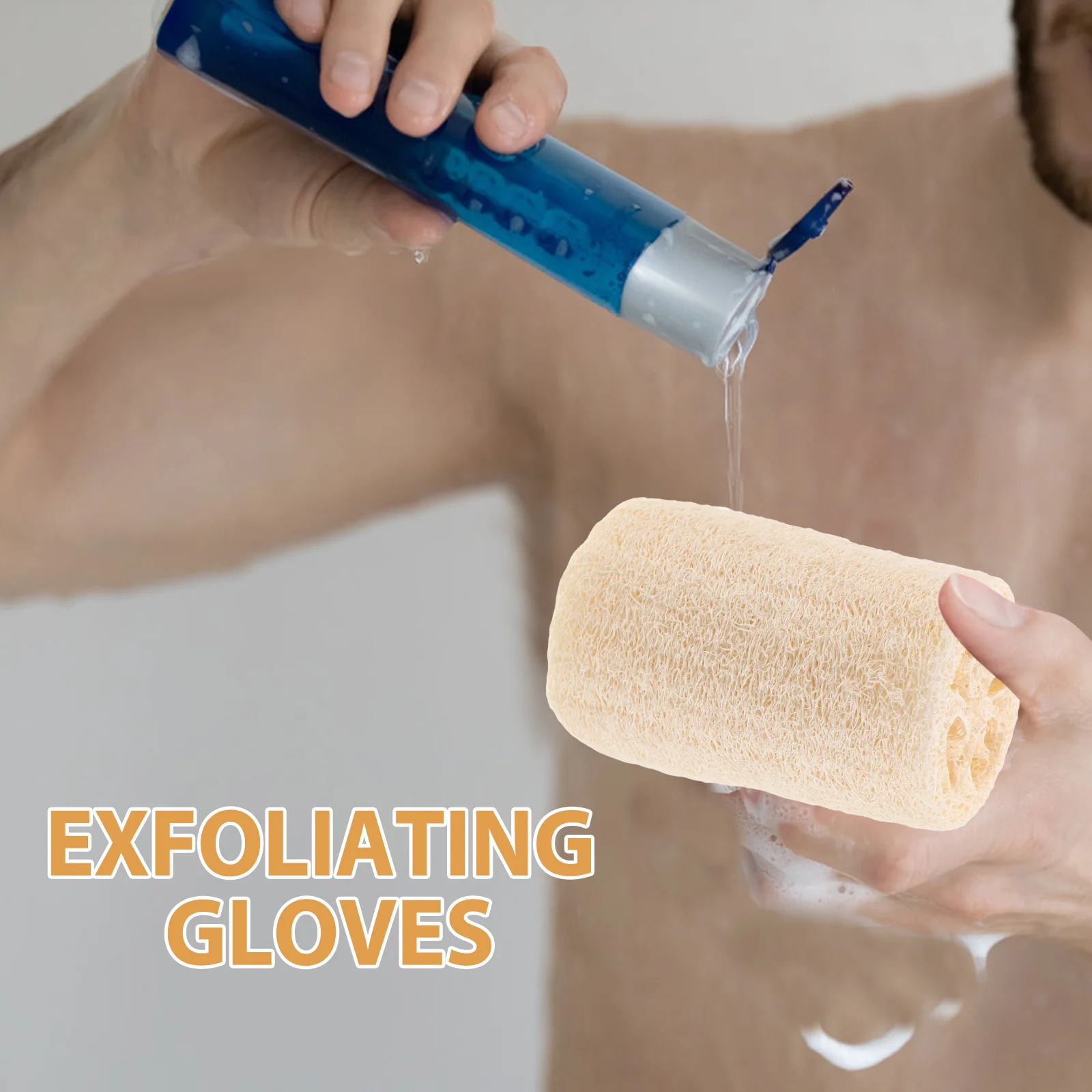 

8Pcs Natural Loofah Shower Scrubbers Soft Exfoliating Bath Sponge for Cleaning Loofah Pads Dishwashing Kitchen