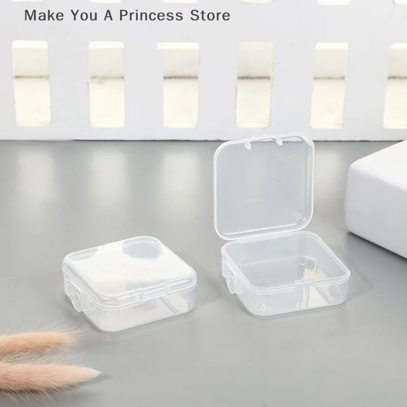 Custodia in plastica da 10 pezzi per soffio in spugna trasparente, borse per cosmetici da viaggio portatili, custodia per cosmetici