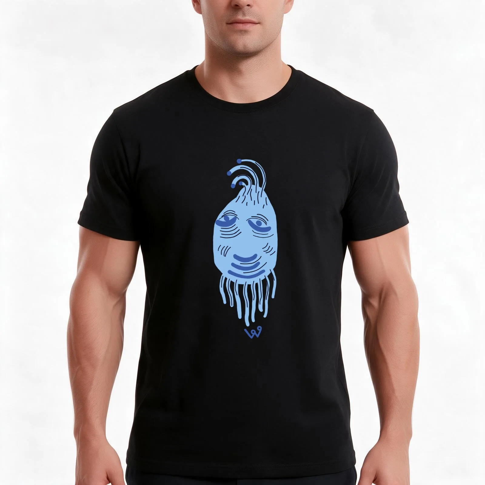 The Electric pole man07 T-Shirt, Summer Casual Cotton Tee, Oversized Streetwear Tops, Vintage Graphic Print, Unisex Men Women