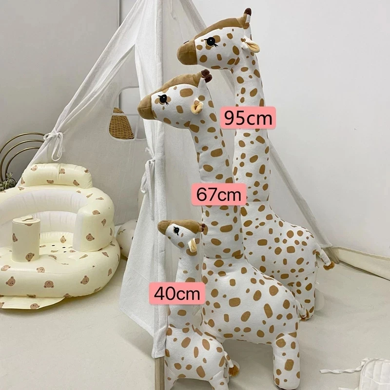 Children Plush Animal Doll Toy Big Size 40-85cm Cartoon Giraffe Baby Appease Plush Toys Soft Stuffed Giraffe Sleeping Doll Toys