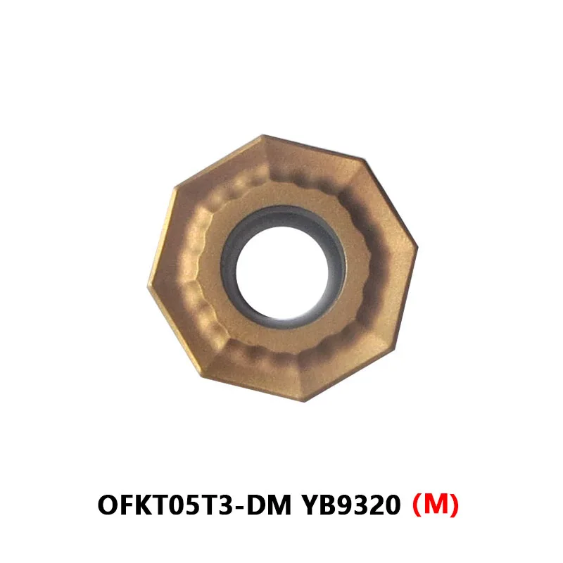 OFKT-insertos de carburo OFKR OFKT05T3, 10 uds, CNC, OFKT05T3-DM YBG102 YBG202 YBG302 YB9320, cuchillas de fresado octogonales, portaherramientas de torno