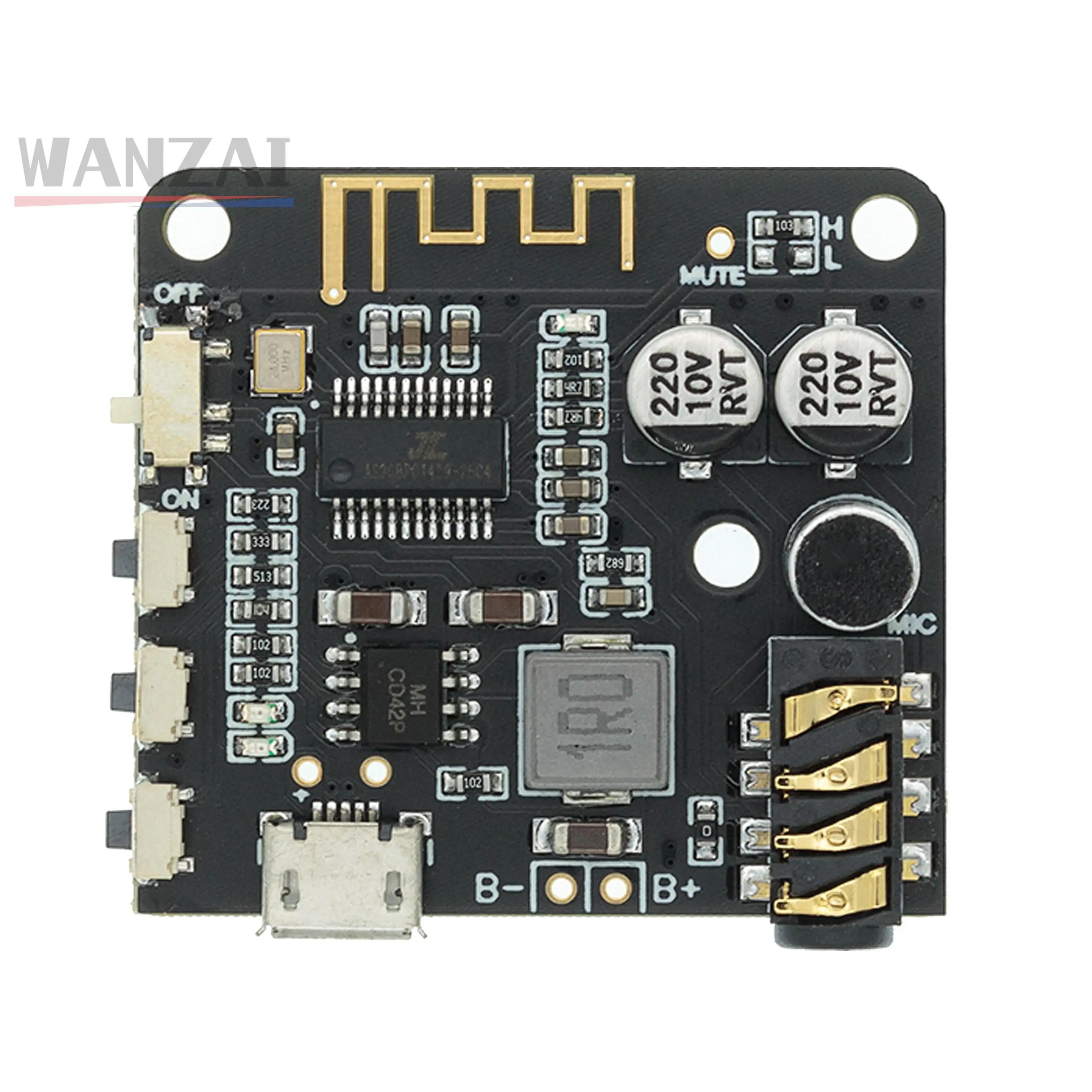 Mini Bluetooth 5.0 Decoder Board Audio Receiver BT5.0 PRO MP3 Lossless Player Wireless Stereo Music Amplifier Module With Case