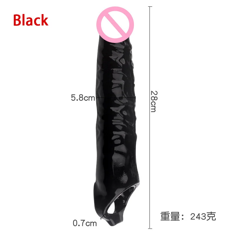 XXL 28cm Penis Sleeve For Men Enlargement Product Extender Slevee Silicon Sex Tool Toys Capa Peniana Dildo Hombre Funda Big Pene