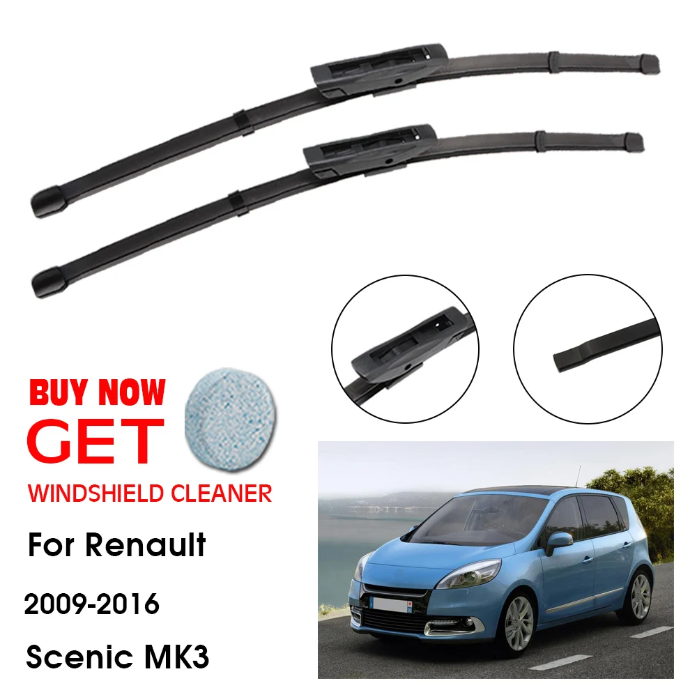 

Car Wiper Blade For Renault Scenic MK3 30"+26"R 2009-2016 Front Window Washer Windscreen Windshield Wipers Blades Accessories