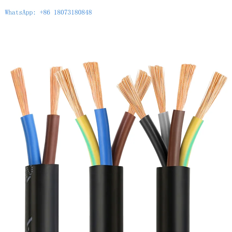 High Quality 2.5mm RVV Power Cable Flexible PVC Insulated Two Core Electrical Wire with Stranded Copper Conductor