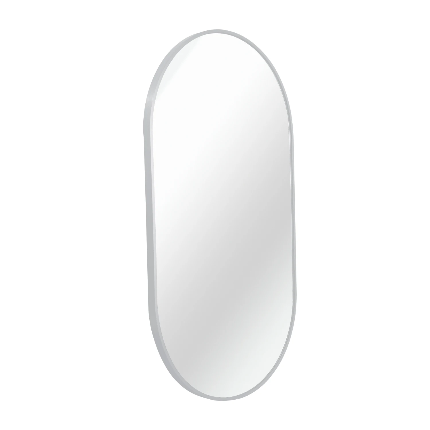 Silver 20 x 33 Inch Metal Oval Mirror