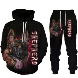 Rottweiler Dog 3d Printed Hoodie Suit Male Autumn Winter Casual Sweashirts Sweatpants Men Tracksuit Set Fashion Men's Clothing