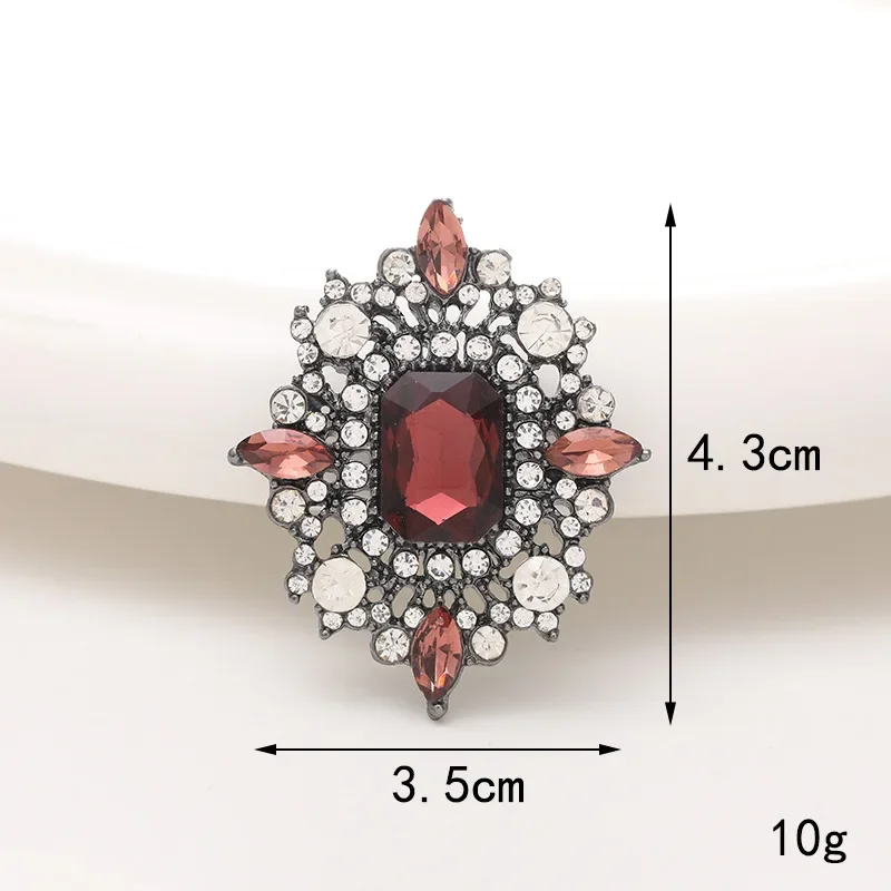 Vintage Flower Glass Rhinestone Gems Accessory DIY Clothing Shoes Hairpins Button Brooch Gift Box Charms Craft Supplies
