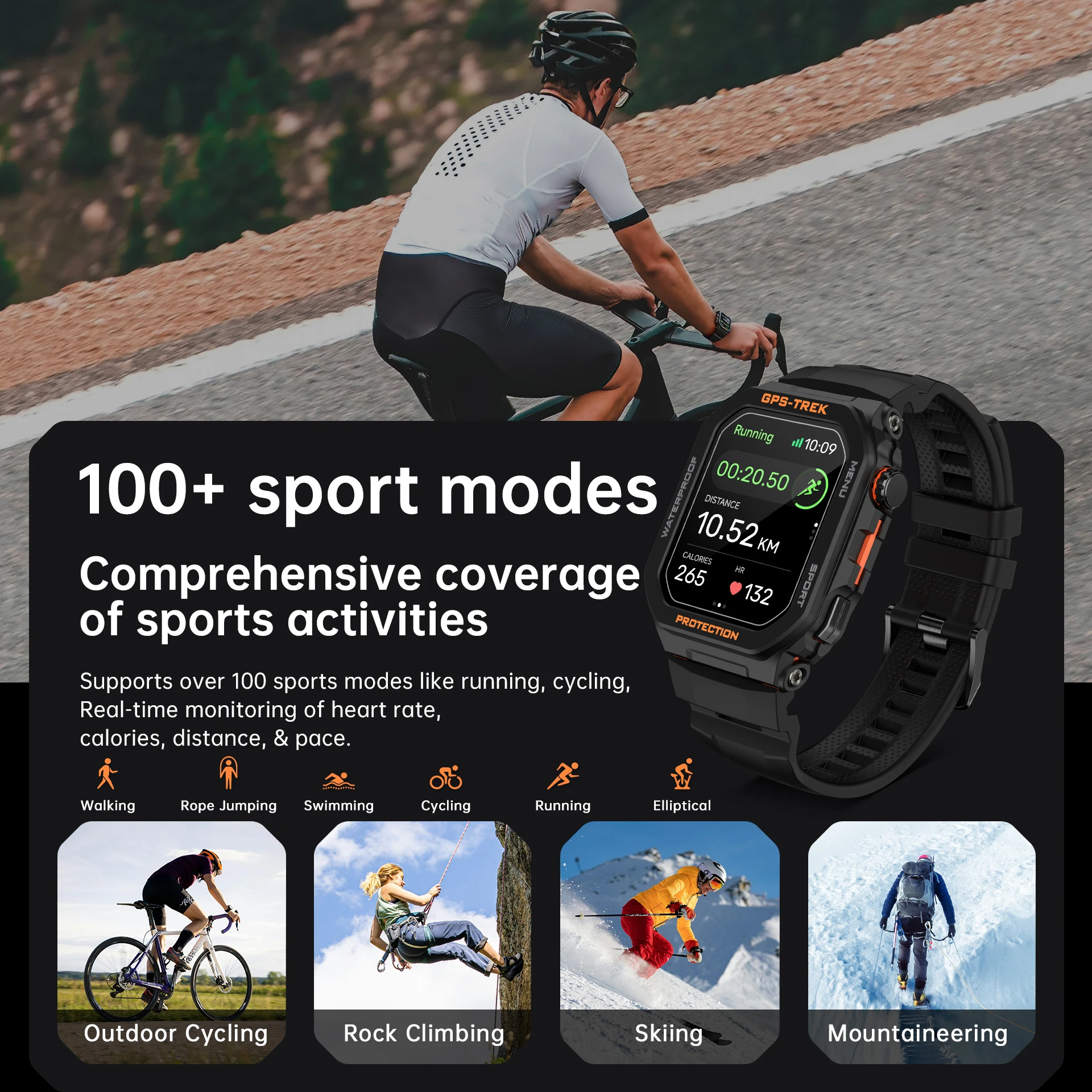 مالك الوقت 1.75 بوصة IPS الرياضة في الهواء الطلق ساعة ذكية AI صوت مساعد GPS المسار مراقبة الصحة بلوتوث دعوة T61 Smartwatch