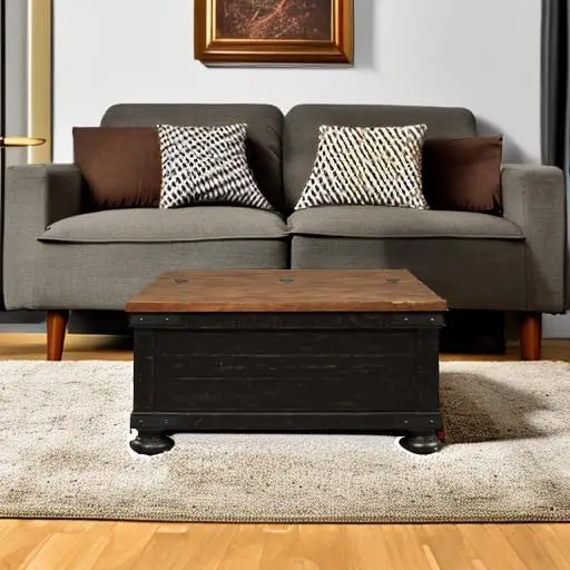 [New Arrival!]Valebeck Farmhouse Lift Top Coffee Table with Storage, Distressed Brown & Black Finish