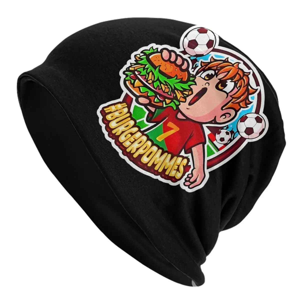 

LukasBS Burgerpommes Bonnet Hats Casual Street ICrimax Game Skullies Beanies Hats Men's Women's Warm Head Wrap Cap