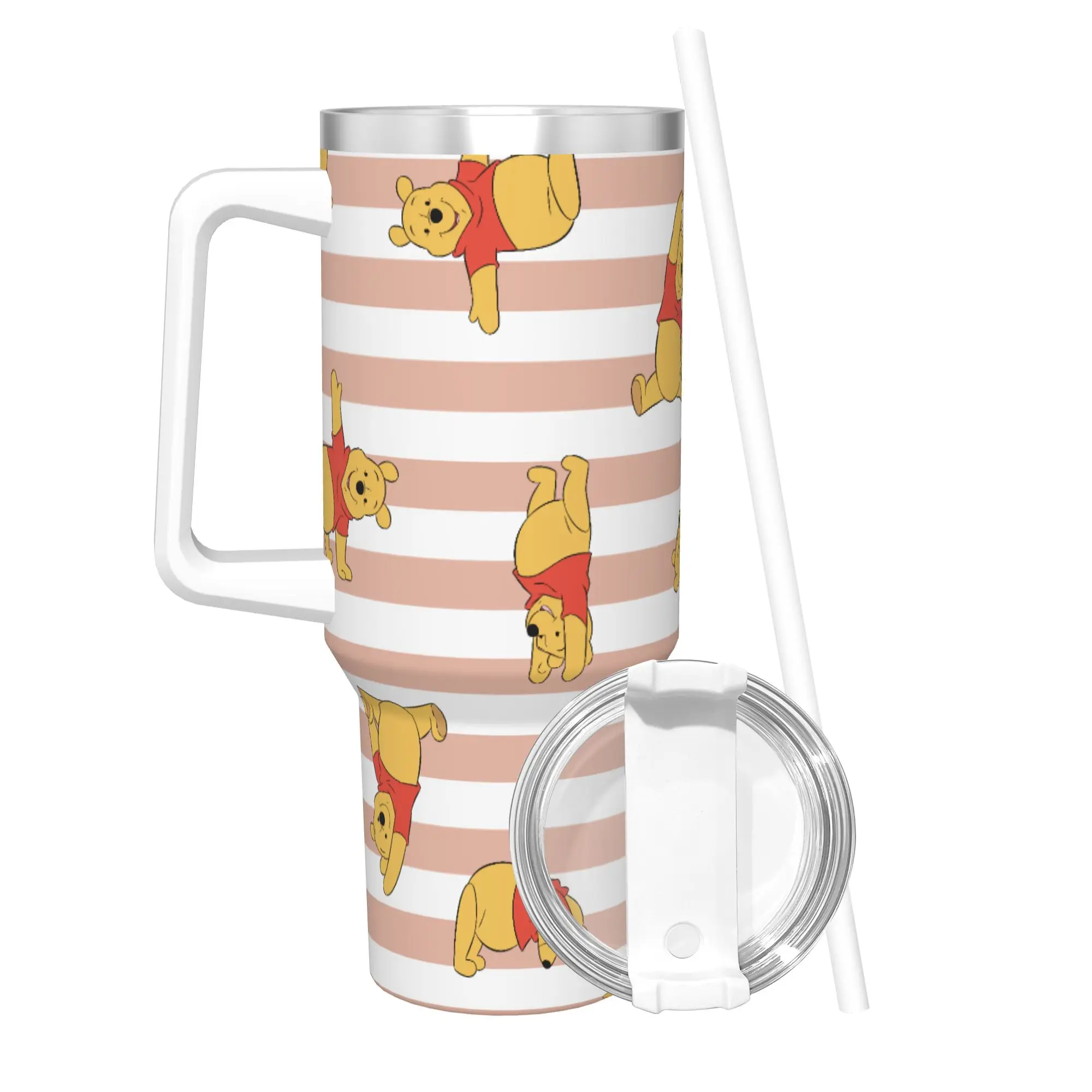 

Стакан из нержавеющей стали, термокружка с рисунком Винни-Пуха, портативная автомобильная кружка для холодных напитков, бутылка для воды на заказ для кемпинга