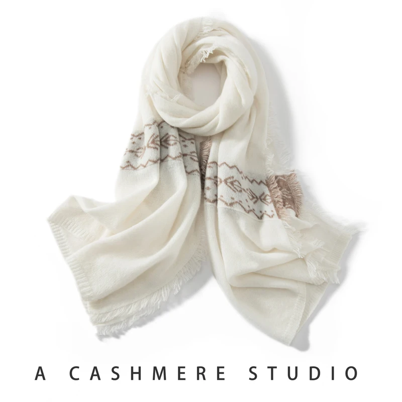 

ZYCZCXX зимний длинный шарф из чистого кашемира с кисточками, модный уличный теплый вязаный лоскутный цветной шарф для женщин