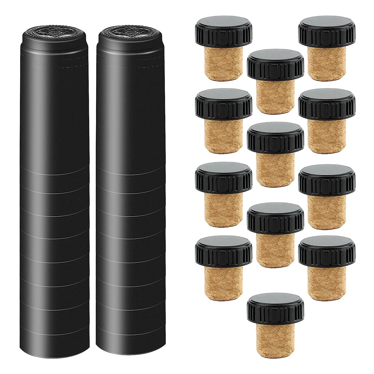 

Caps Wrap Wine Bottle Seals 50 Pcs Black Pvc Heat Shrink Wine Bottle Seals 50 Pcs Wine Corks Heat Pvc Shrink Wrap