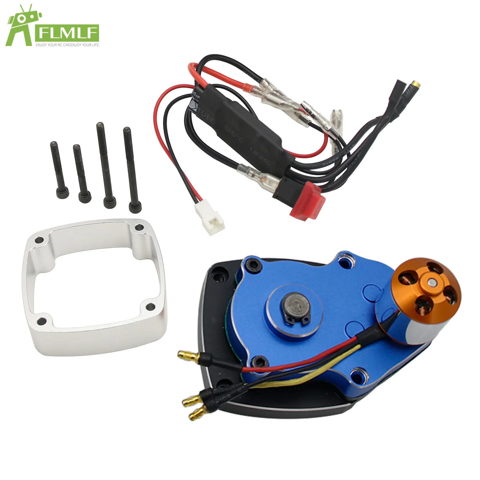 CNC Metal Electric Start Set Fit for Zenoah CY RCMK Marine Gas Engine 26cc-58cc PUM Rc Boat Parts