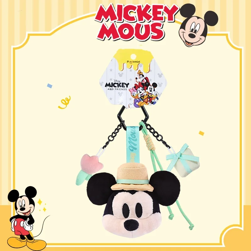 Klassische Anime kleine Anhänger Plüsch Schlüsselanhänger Mickey Mouse Puppen Kuscheltiere Weihnachtsgeburtstagsgeschenke für Kinder – Detail 9