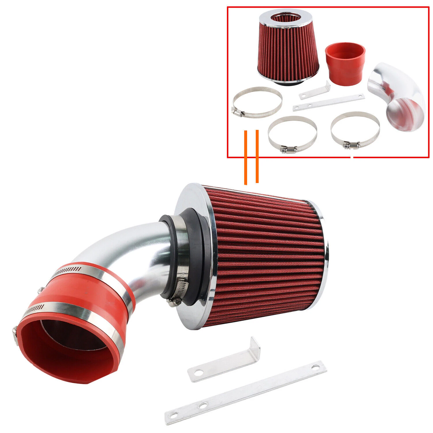 racing short  ram Air Intake Filter Kit For BMW E46 3-Series 1999-2005 323 325 328 330