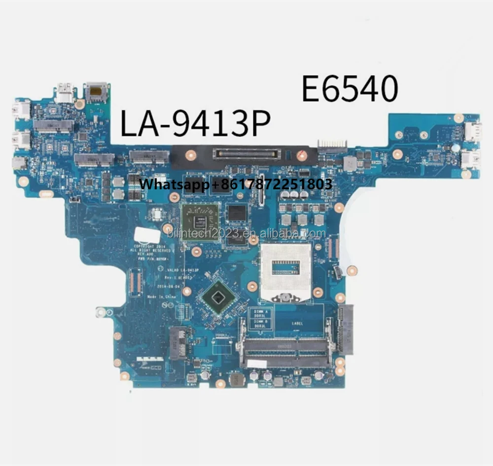 For Dell Latitude E6540 Motherboard Tested 100% LA-9413P 0VPH0Y VPH0Y 100% Test Work