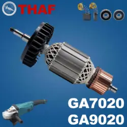 AC 220V 240V GA7020 GA9020 GA7020S GA9020S MT900 Armature Rotor Stator Field For MAKITA Angle Grinder Spare Parts 518725-7