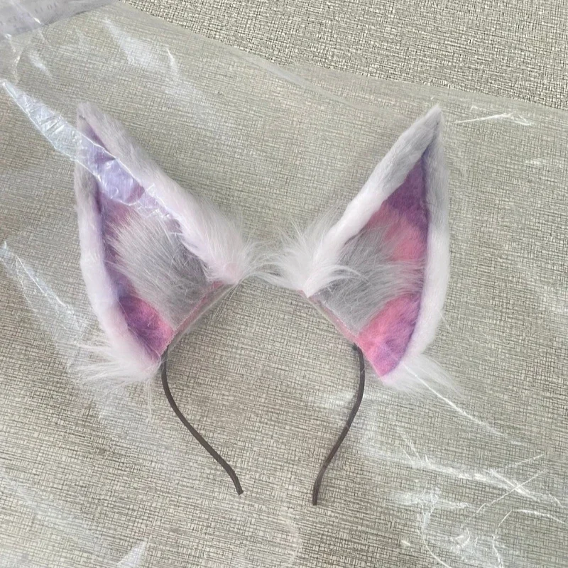 

LOL The Gloomist Vex Cosplay Ears Plush Simulated Animal Wolf Heanband Ears Halloween Costumes Accessories