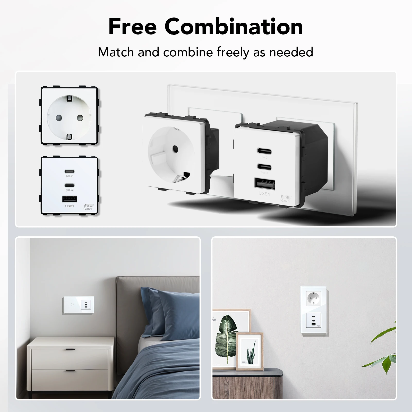 BSEED PD 고속 충전 모듈, 고속 충전 소켓 부품, 1/2 USB C 타입, 20W ... - 3