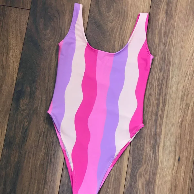 

New women's swimsuit One-piece skirt-style conservative and sexy printed swimsuit