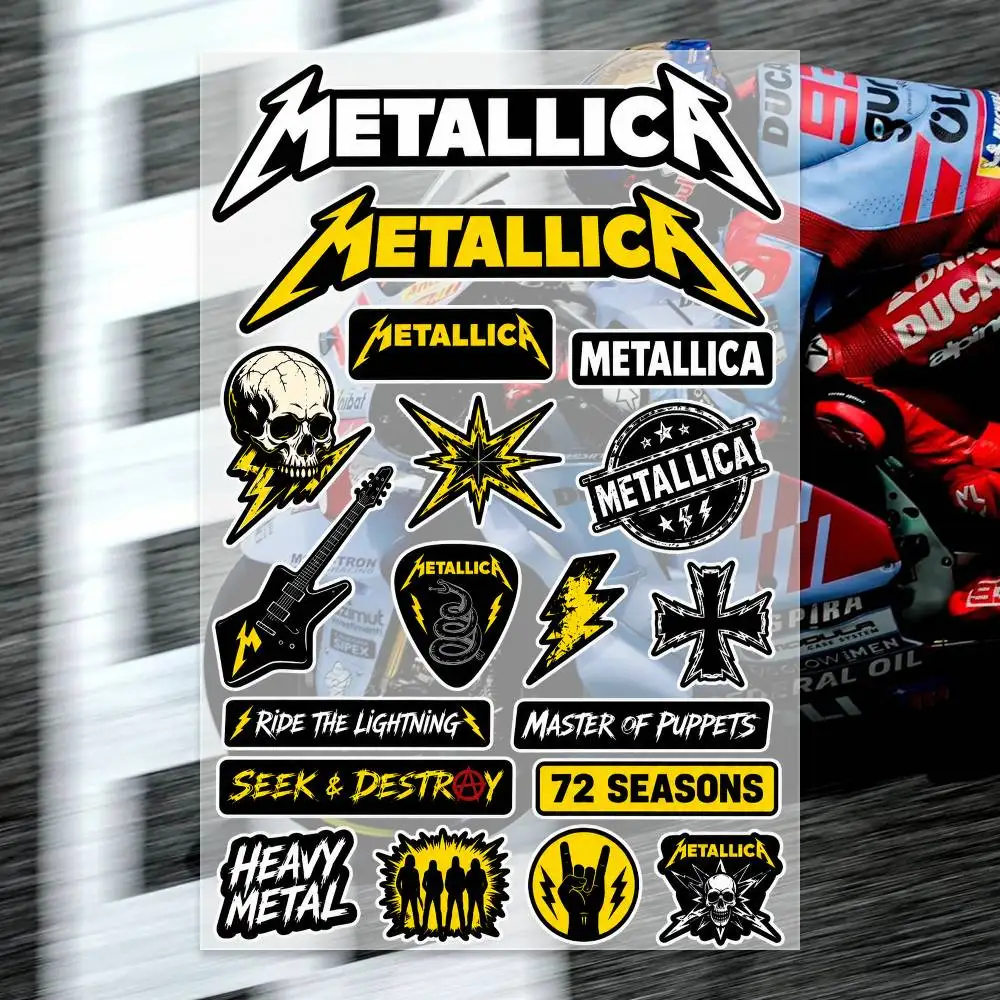 M-Metallica  Decal Set High Quality Printed and Cut Stickers Motorcycle Sticker