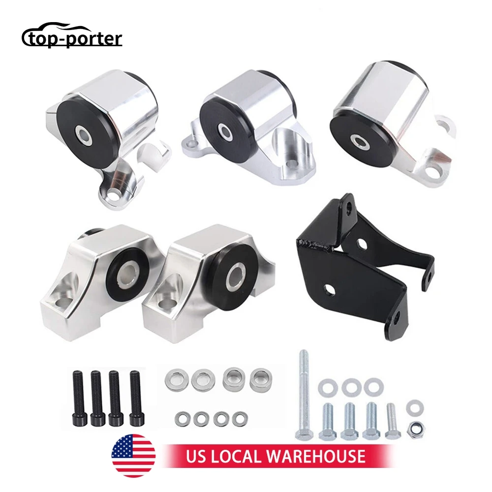 

Для 96-00 Civic EK B16 B20 D16 B D хромированная заготовка 2-болтовый комплект крепления двигателя