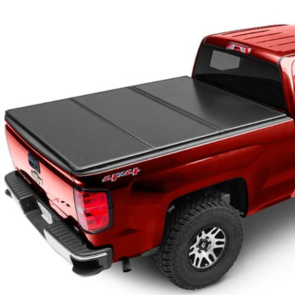 KSCPRO 11-30140L HIGH QUALITY ALUMINUM HARD TRI FOLD TONNEAU COVER FOR FORD F150 6.5FT BED 2015-2019