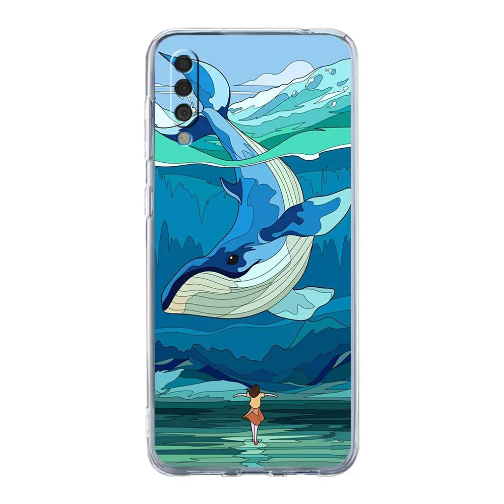 Coque pour Samsung A54 A52 A50 A70 A40 A20S A20E A02S A12 A14 A16 A22 A24 A42 A34 A32 5G A04s A06 Orca Ocean Lovely Killer Andorra