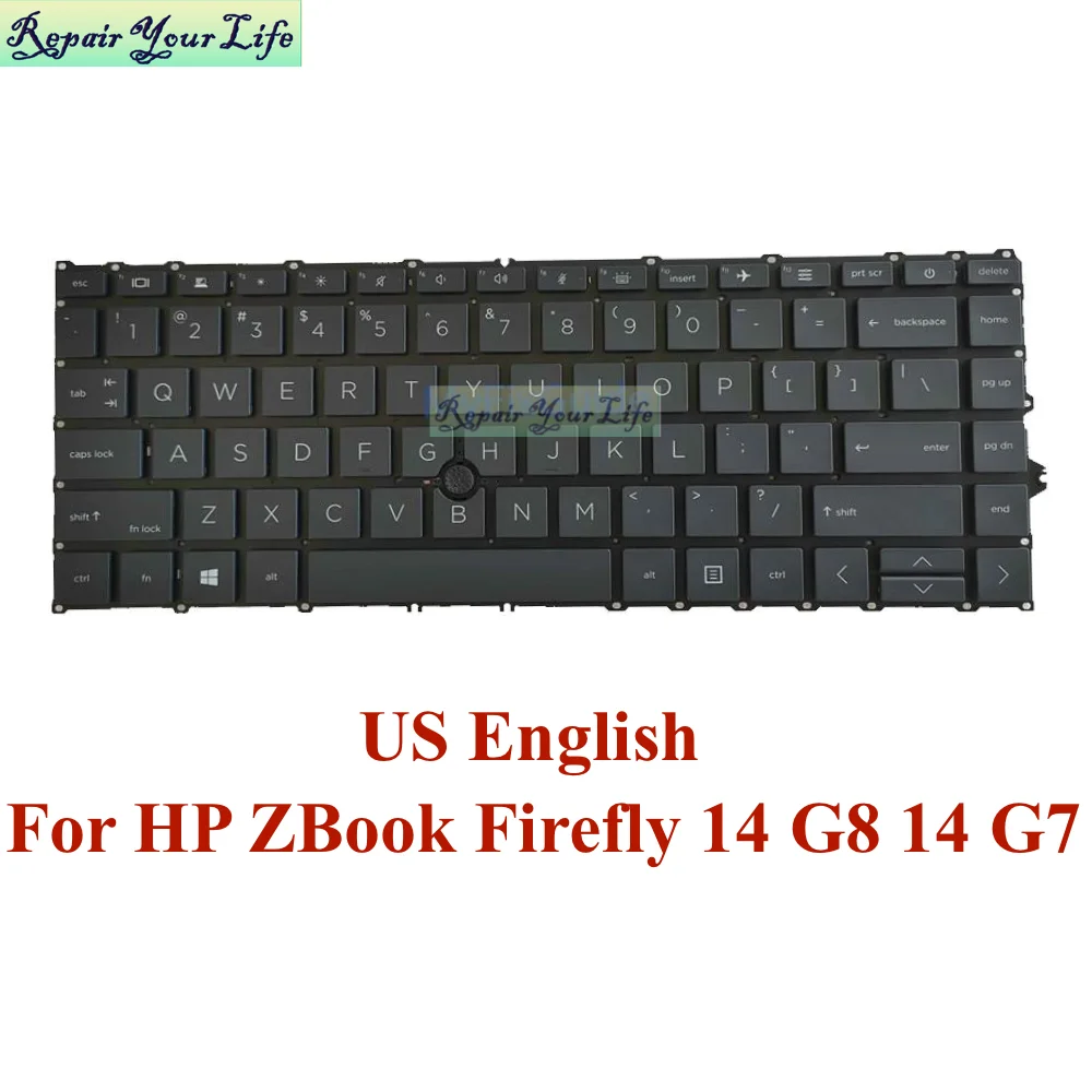 

Spanish US UK English Brazil Backlit Keyboard For HP ZBook Firefly 14 G8 14 G7 Teclado PT BR Portuguese Track point New