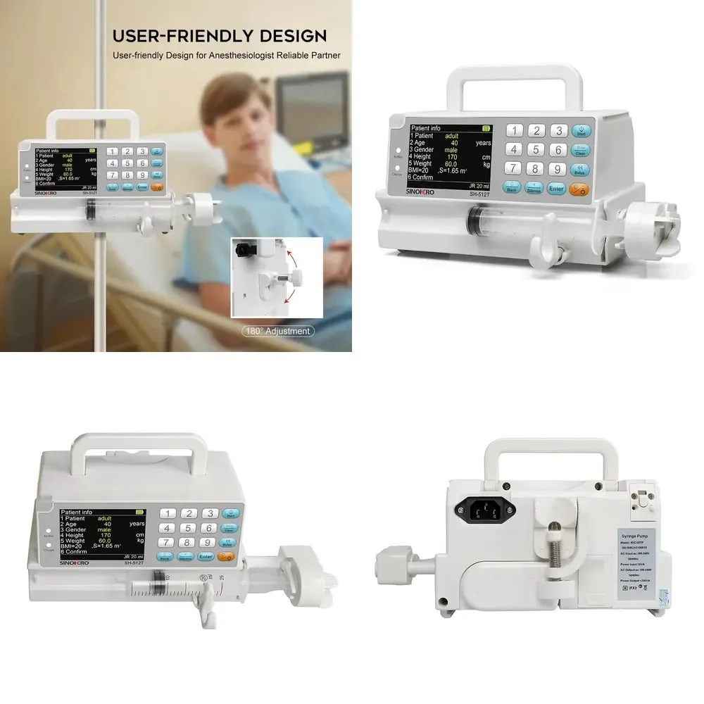 

Hot Sale SH-512T Portable Electric TCI Pump Target-Controlled With 8 Modes for and Anaesthesia Use