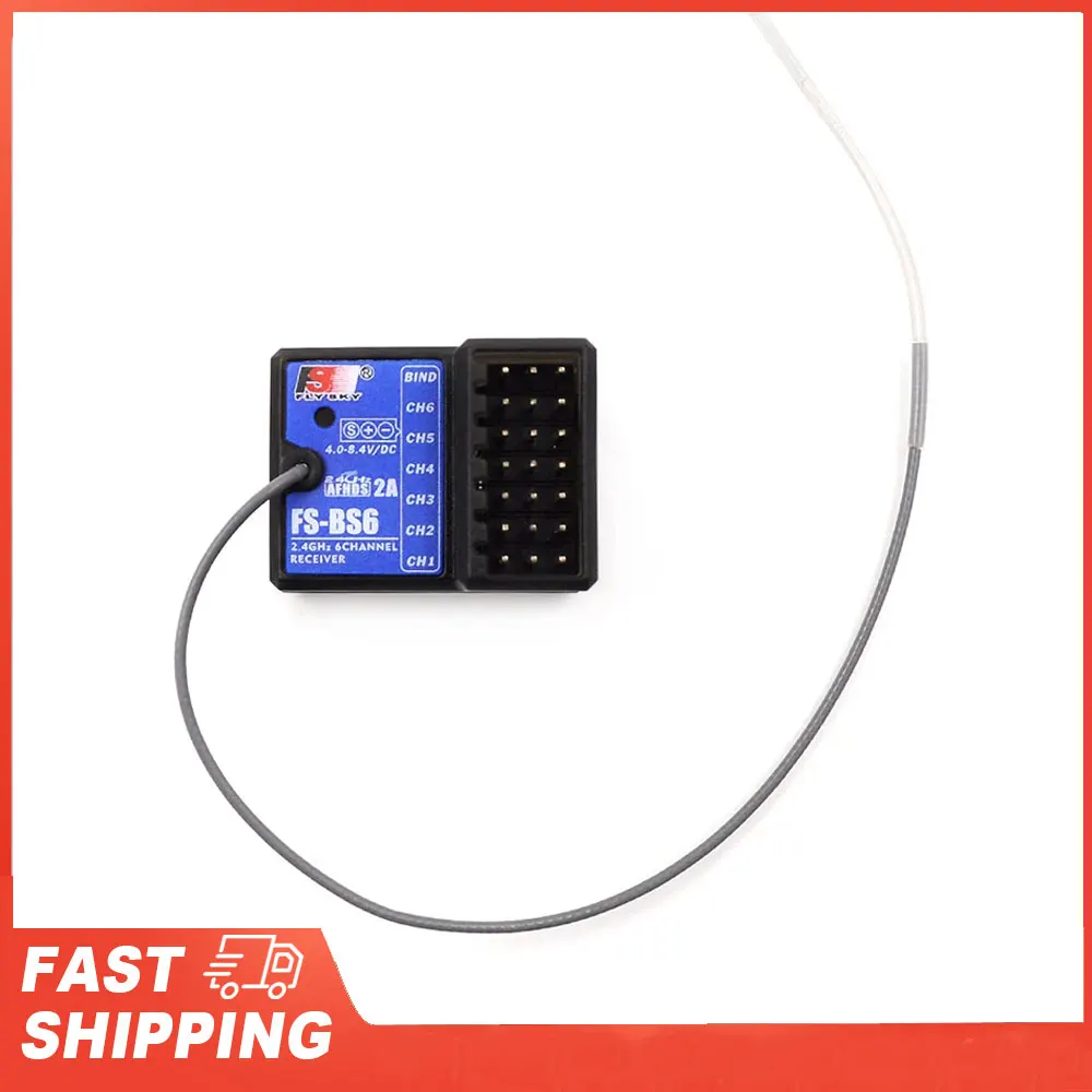 

FlySky 2.4Ghz 6CH AFHDS2 FS-BS6 Receiver for FlySky FS-GT5 FS-IT4S Transmitter RC Car Boat