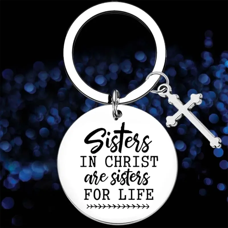 Cute Sisters in Christ Gifts Keychain Religious Sisters Key Chain Pendant Christian Sister Gift