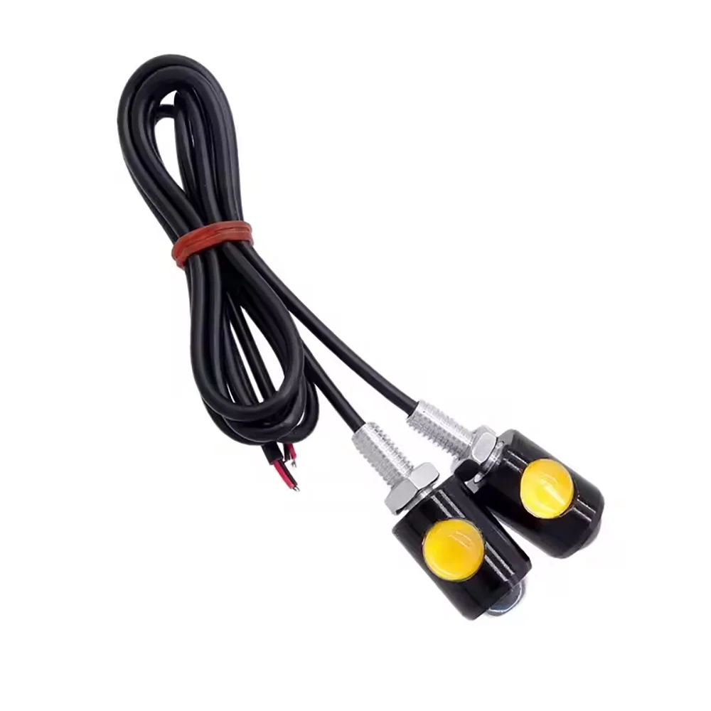 Motorcycle LED Eagle Eye Light Signal Turn Indicator Super Bright Mini License Plate Light Brake Tail Rear Lamp Fog Light Bulb