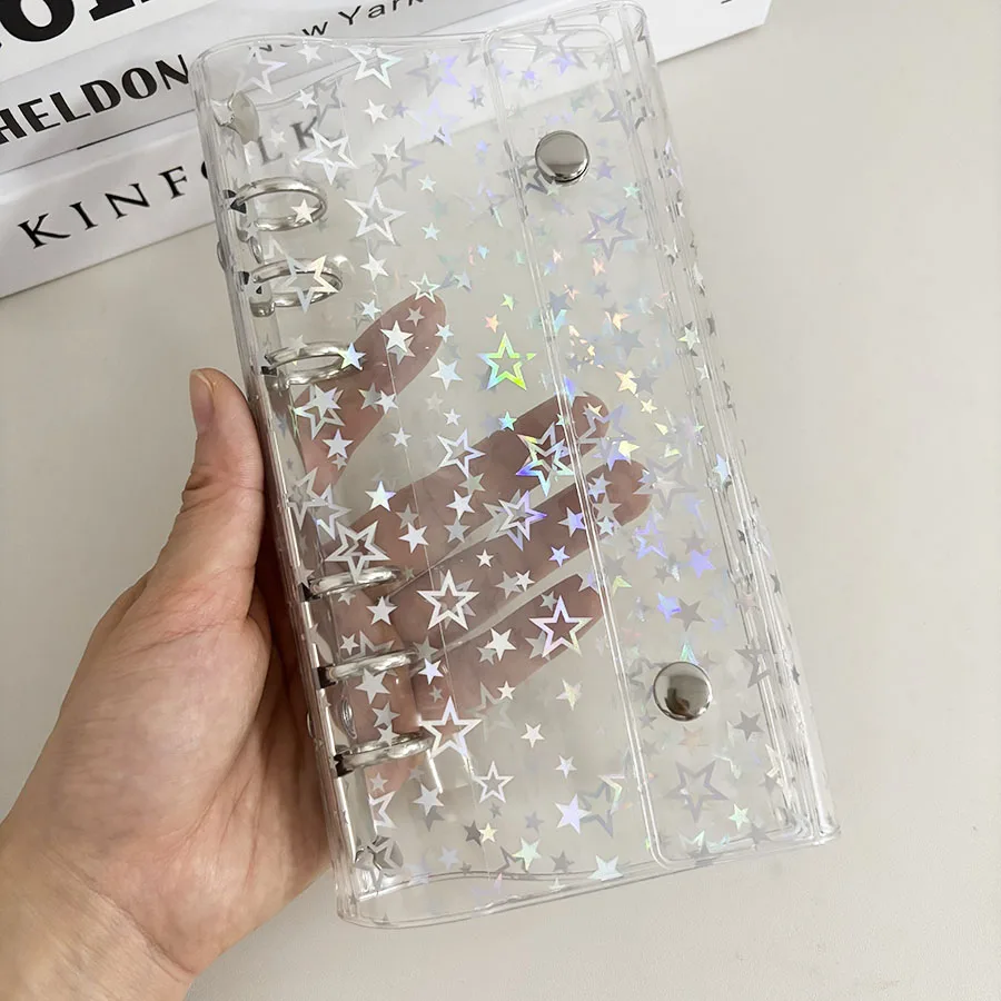 A6 Halbsternförmige Hülle, 10 Stück 1/2/3 Zoll Aufbewahrungstaschen, Postkartenordner, Sammelorganizer, DIY 50 Ersatzpapiere – Detail 1