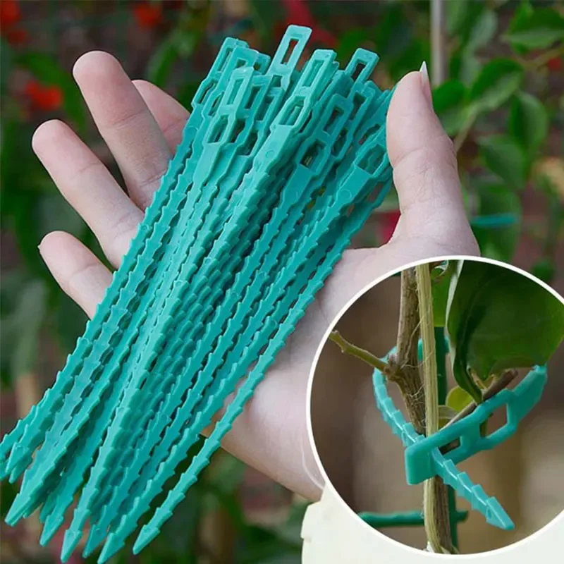 Reusable Garden Cable Ties Support Fastener Self Locking Loop Wrap Bundle Ties Strap Adjustable Zipper Ties Organizer Tools