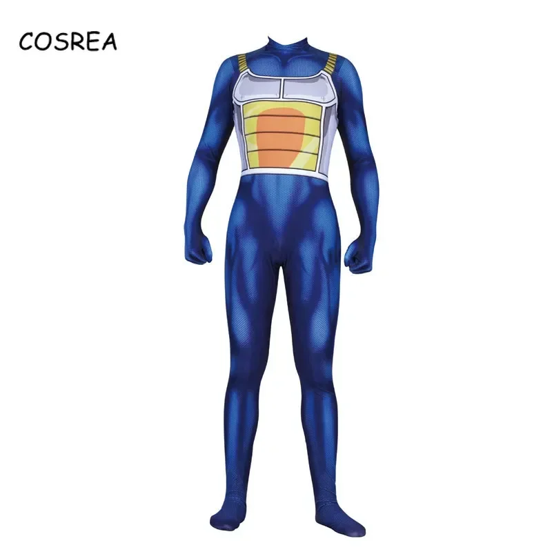 QQ8 Anime Z Super Jiren Vegeta Cosplay Costume Zentai Bodysuit Suit Jumpsuits Halloween Costumes for Women Men Kids5Lk￥