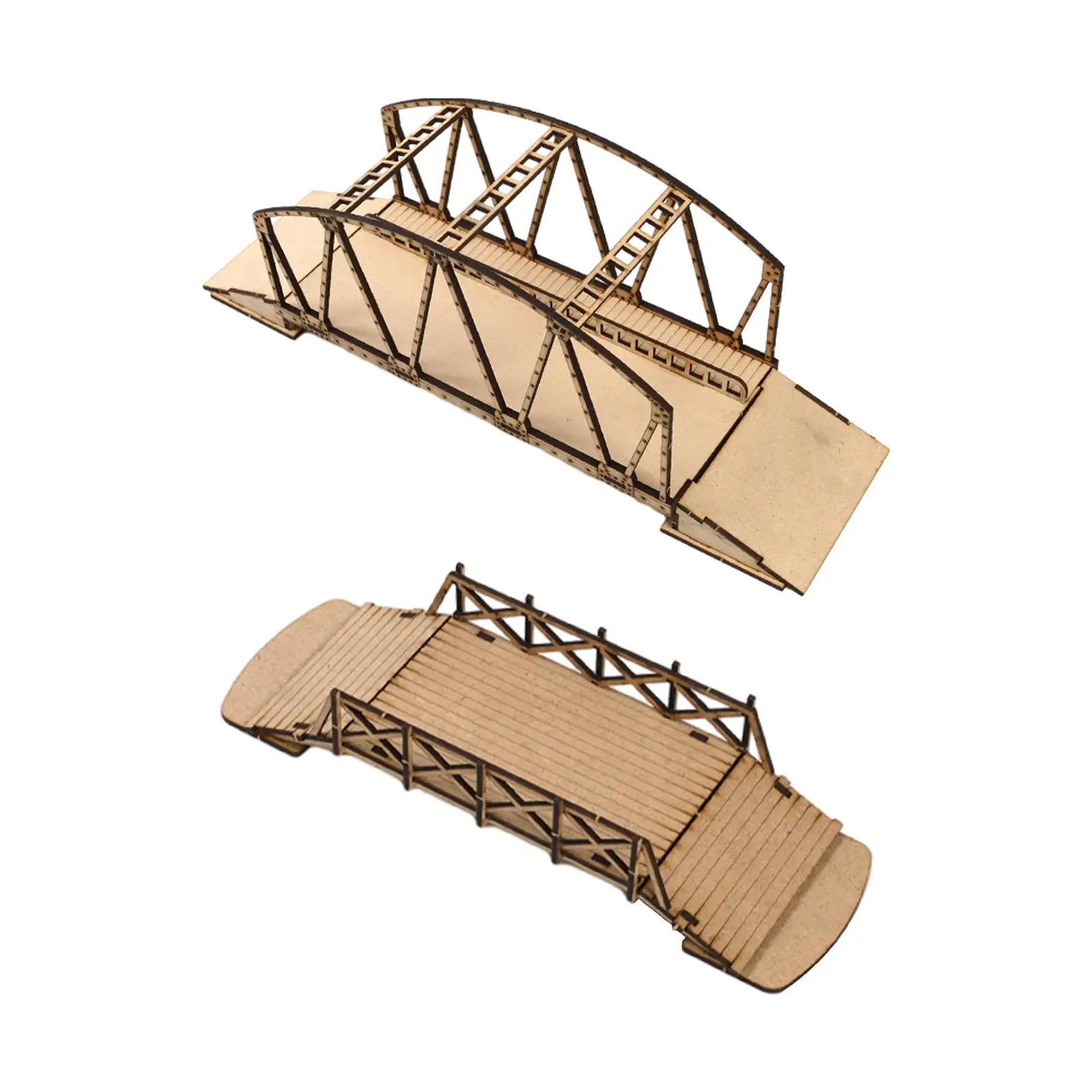 Kits De Modelo De Ponte De Madeira Europeia, 3D Puzzle, Coleção Inacabada, Construção De Madeira Artesanal, Brinquedo De Madeira DIY para Diorama, 1: 72