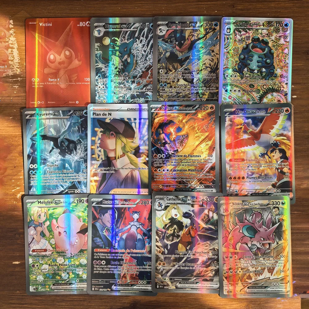 Cartes holographiques Pokemon Version française VMAX VSTAR MEGA Carte Collection, jouets de noël pour enfants, cadeau, nouveauté 2026, 180 pièces