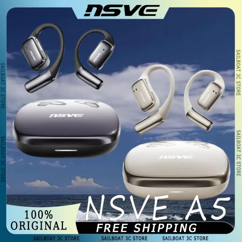 

NSVE A5 Pro Беспроводные наушники с костной проводимостью и шумоподавлением, подвесные наушники Bluetooth 5,4, длительный срок службы батареи, спортивная гарнитура на заказ